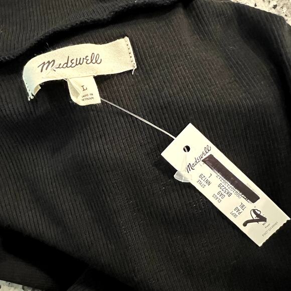 NEW Madewell Black Long SLeeve Turtleneck size large - Picture 5 of 7